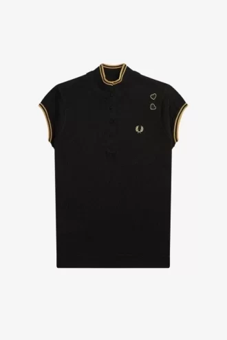 Metallic Knitted Women’s Polo Shirt