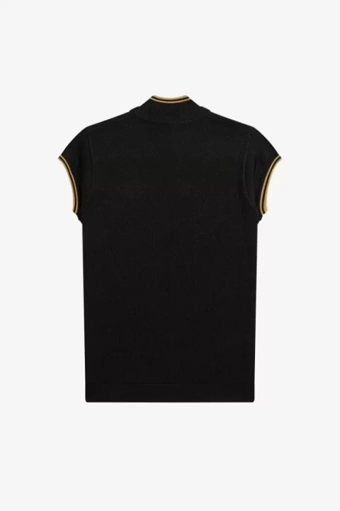 Metallic Knitted Women’s Polo Shirt