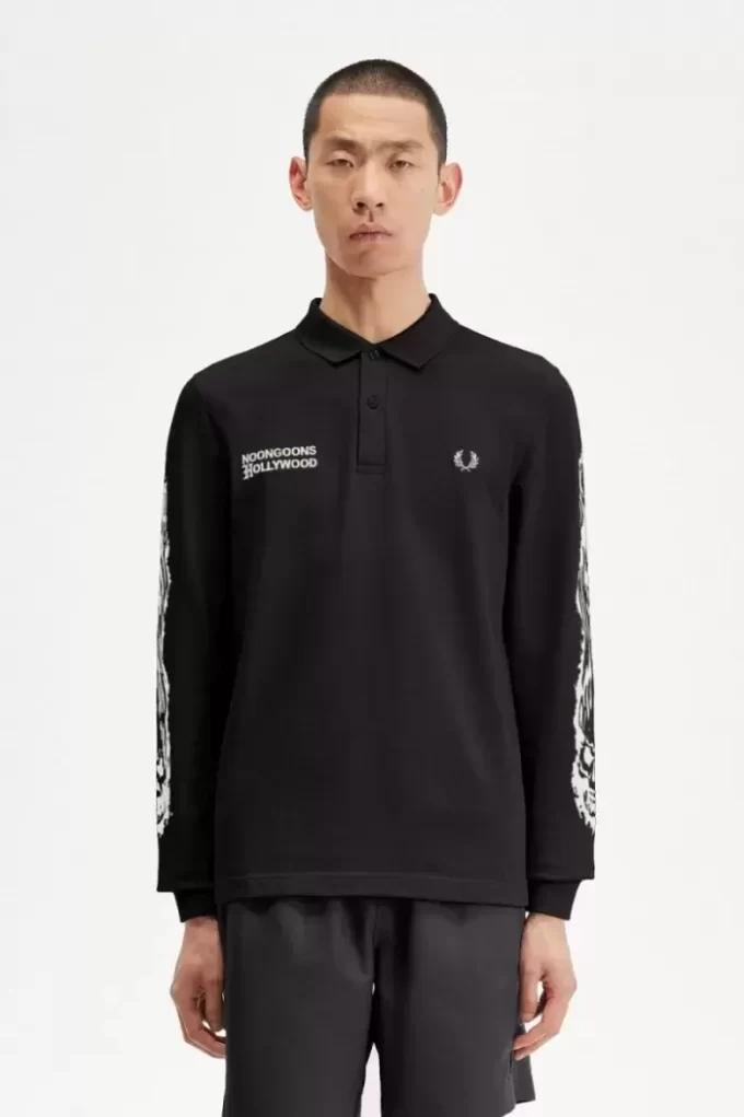 Noongoons Long Sleeve Graphic Men’s Polo Shirt Noongoons Long Sleeve Graphic Men’s Polo Shirt