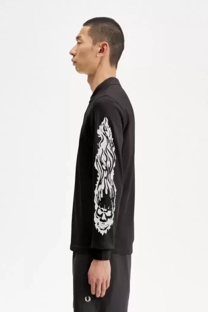 Noongoons Long Sleeve Graphic Men’s Polo Shirt Noongoons Long Sleeve Graphic Men’s Polo Shirt