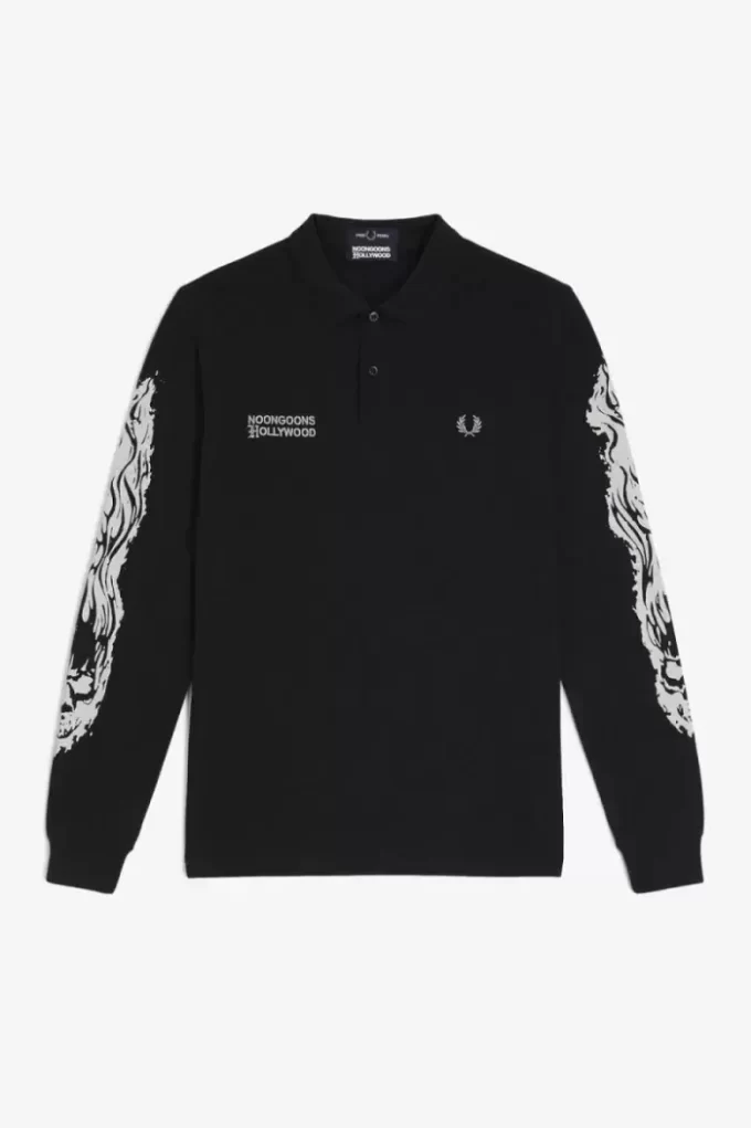 Noongoons Long Sleeve Graphic Men’s Polo Shirt Noongoons Long Sleeve Graphic Men’s Polo Shirt