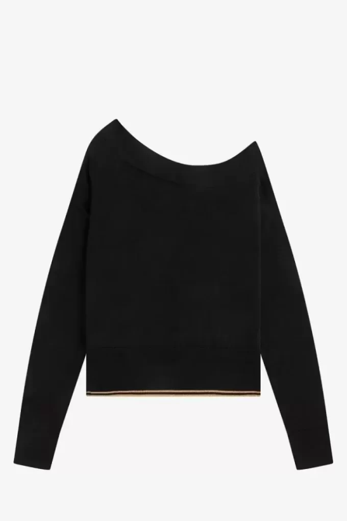 Off-The-Shoulder Knitted Women’s T-Shirt Off-The-Shoulder Knitted Women’s T-Shirt