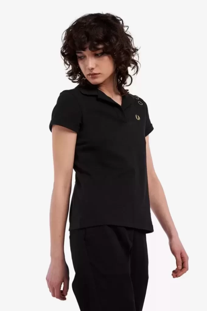 Open-Collar Piqué Women’s Polo Shirt