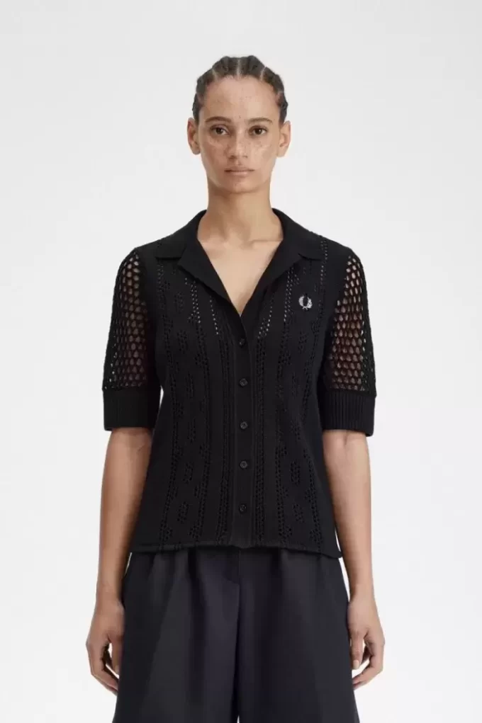 Open-Knit Button-Through Women’s Shirt Open-Knit Button-Through Women’s Shirt
