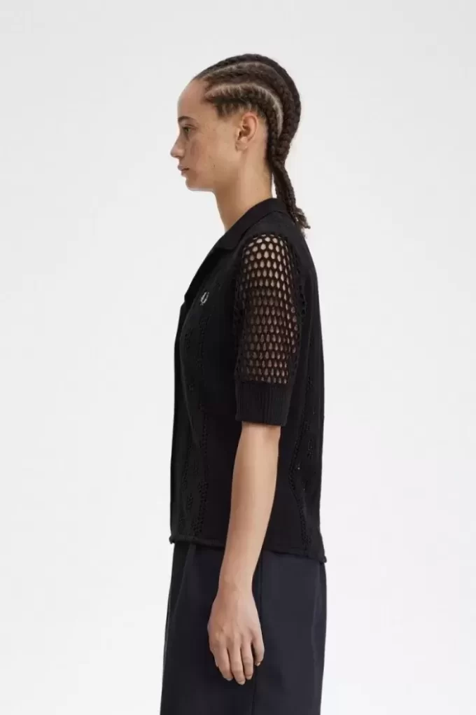 Open-Knit Button-Through Women’s Shirt Open-Knit Button-Through Women’s Shirt