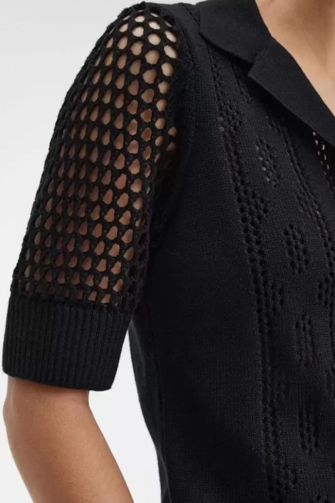 Open-Knit Button-Through Women’s Shirt Open-Knit Button-Through Women’s Shirt