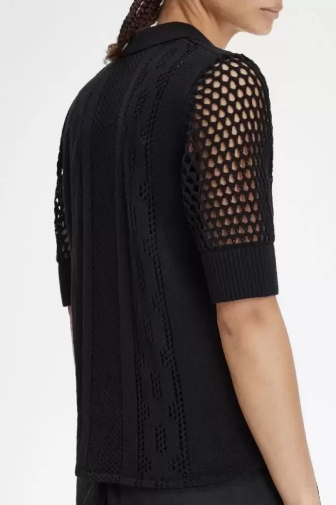 Open-Knit Button-Through Women’s Shirt Open-Knit Button-Through Women’s Shirt