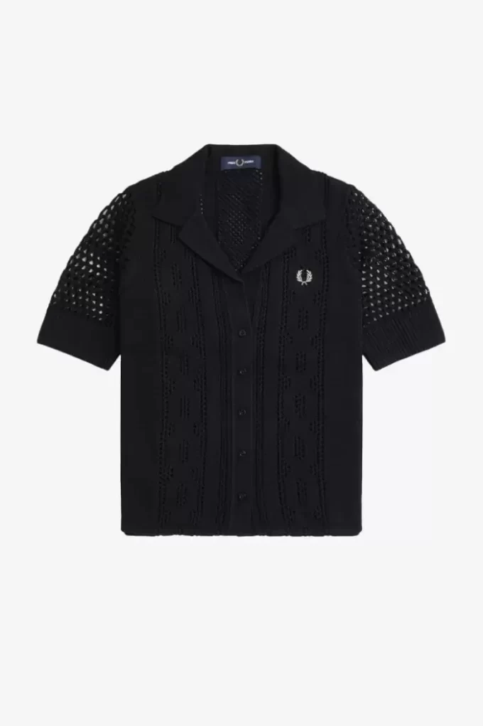 Open-Knit Button-Through Women’s Shirt Open-Knit Button-Through Women’s Shirt