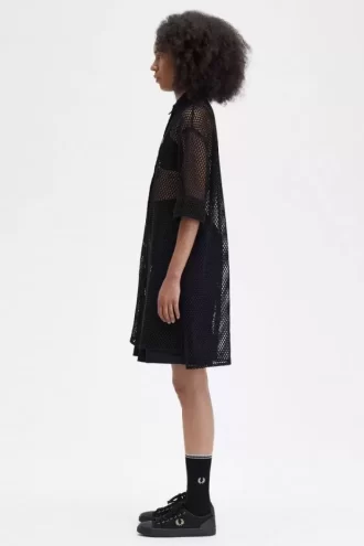 Open-Knit Shirt Women’s Dress