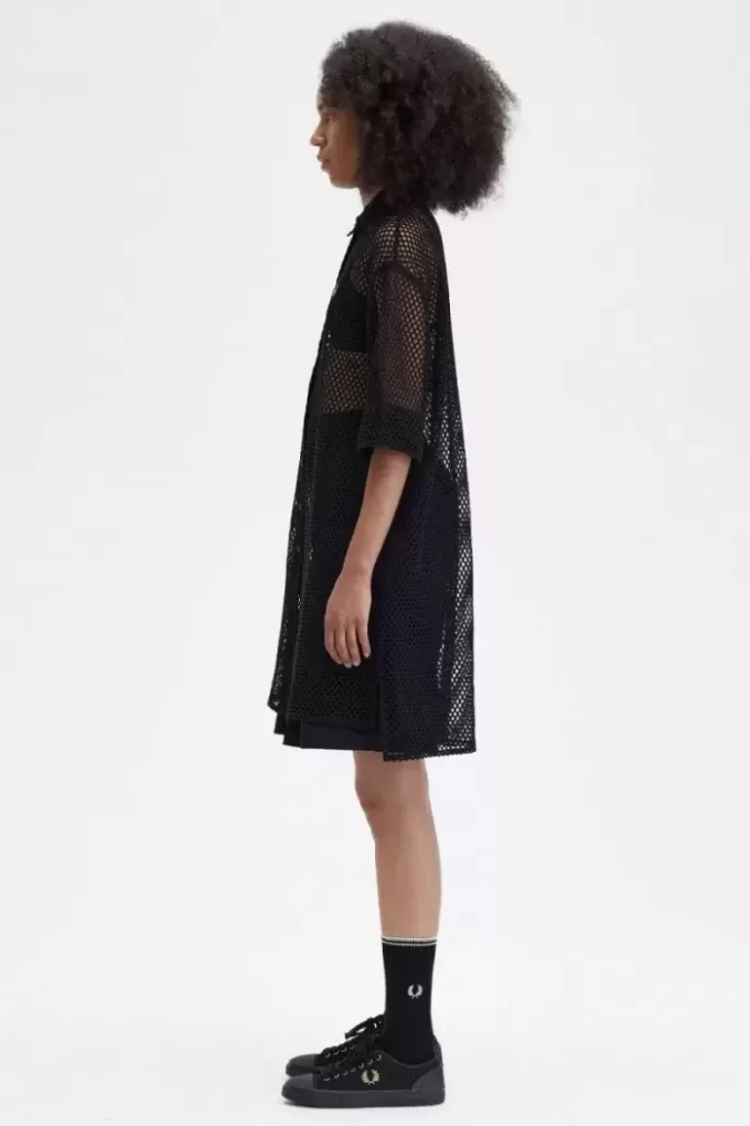 Open-Knit Shirt Women’s Dress
