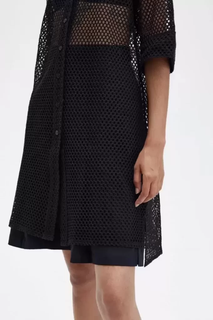 Open-Knit Shirt Women’s Dress