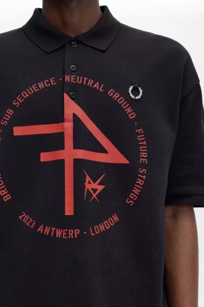 Oversized Printed Men’s Polo Shirt