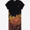 Palm Print Piqué Women’s Dress