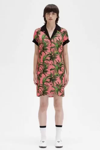 Palm Print Shirt Women’s Dress Palm Print Shirt Women’s Dress