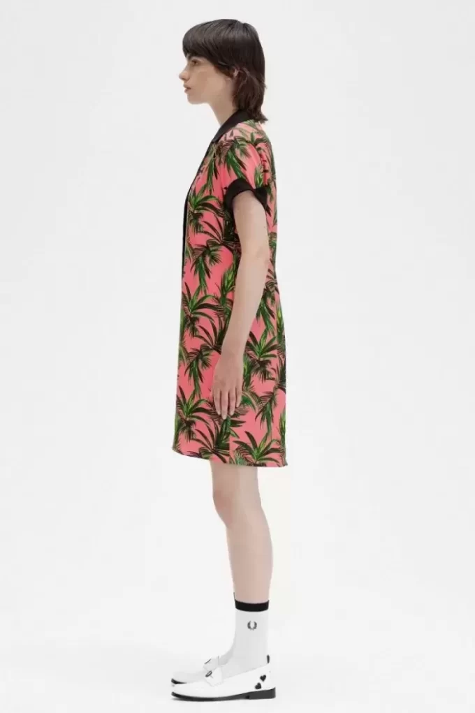 Palm Print Shirt Women’s Dress Palm Print Shirt Women’s Dress