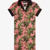 Palm Print Shirt Women’s Dress Palm Print Shirt Women’s Dress