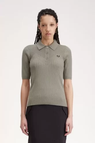 Pointelle Detail Knitted Women’s Shirt