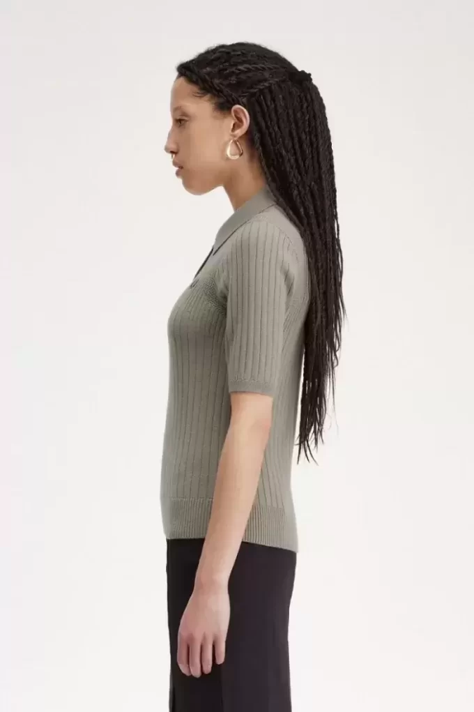 Pointelle Detail Knitted Women’s Shirt Pointelle Detail Knitted Women’s Shirt