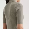Pointelle Detail Knitted Women’s Shirt Pointelle Detail Knitted Women’s Shirt