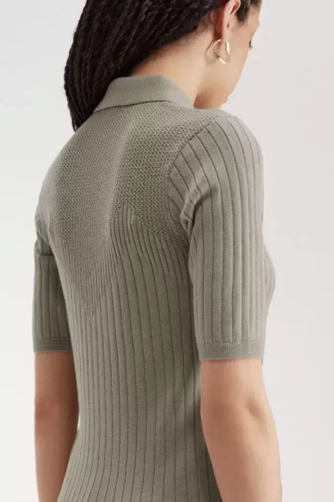 Pointelle Detail Knitted Women’s Shirt Pointelle Detail Knitted Women’s Shirt