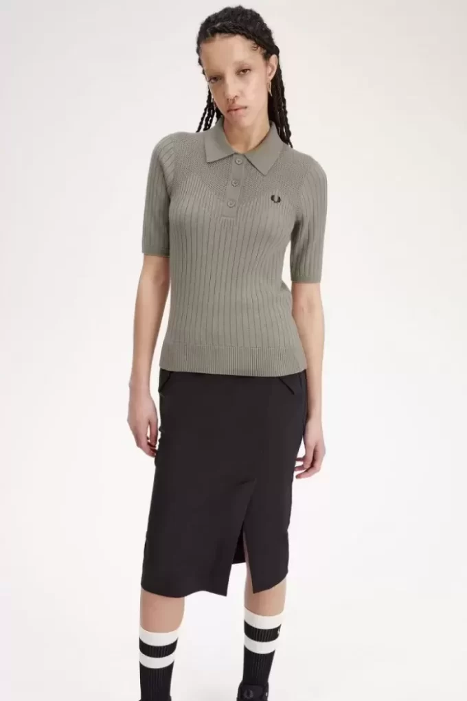 Pointelle Detail Knitted Women’s Shirt Pointelle Detail Knitted Women’s Shirt