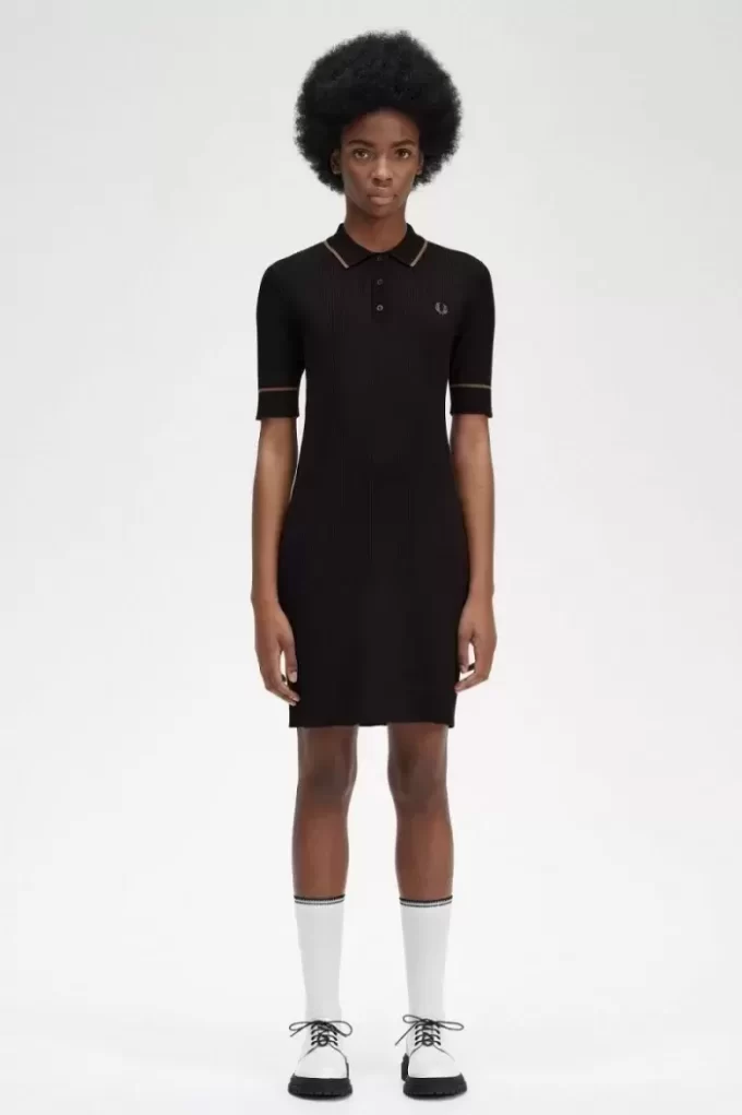 Ribbed Knitted Shirt Women’s Dress