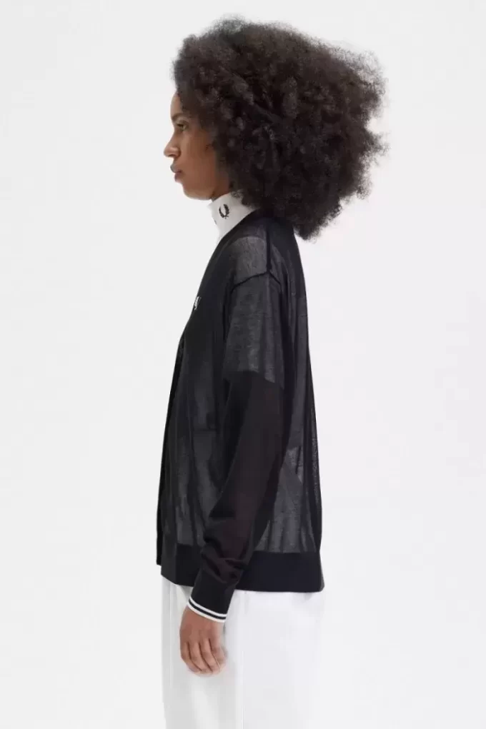 Sheer V-Neck Women’s Cardigan