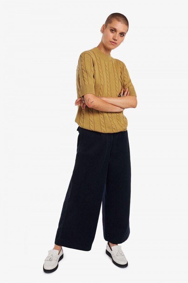 Short Sleeve Cable Knit Jumper Knitwear Short Sleeve Cable Knit Jumper Knitwear