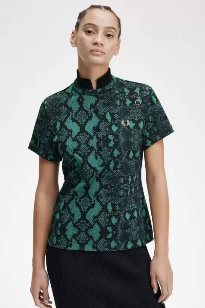 Snake Print Women’s Polo Shirt