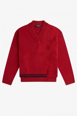 Split Hem Cable Knit Jumper Knitwear