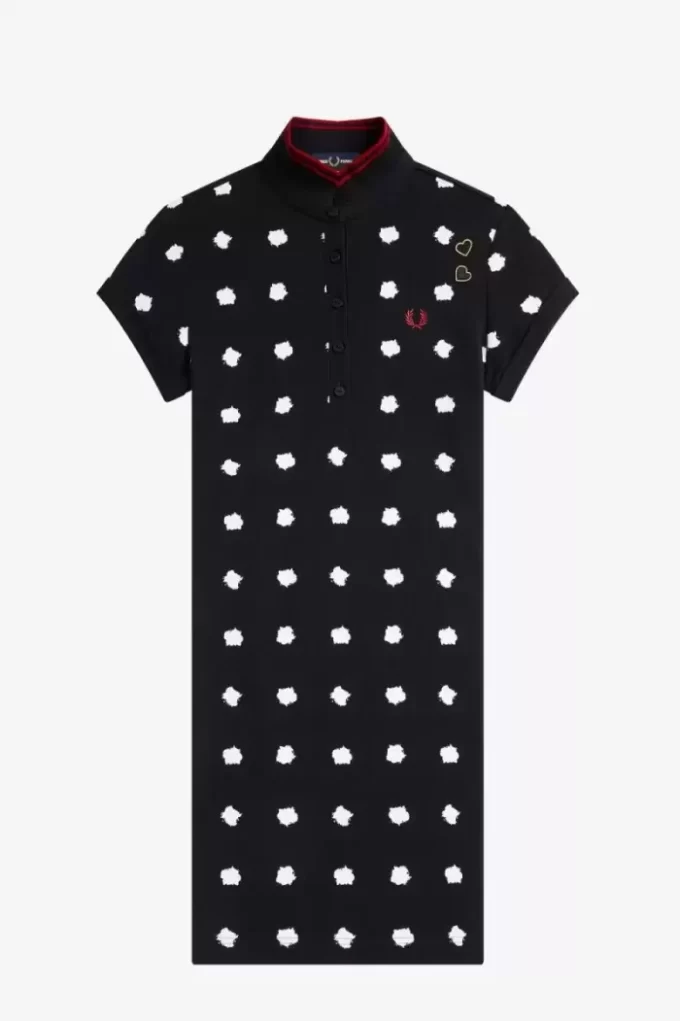 Spot Print Piqué Women’s Dress