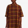 Stepped Hem Tartan Shirt Dress Stepped Hem Tartan Shirt Dress