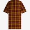 Stepped Hem Tartan Shirt Dress Stepped Hem Tartan Shirt Dress