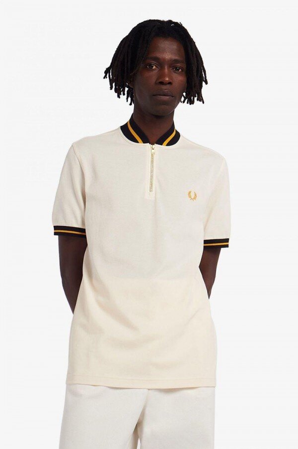 Striped Bomber Neck Polo Shirts Striped Bomber Neck Polo Shirts