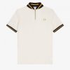 Striped Bomber Neck Polo Shirts Striped Bomber Neck Polo Shirts