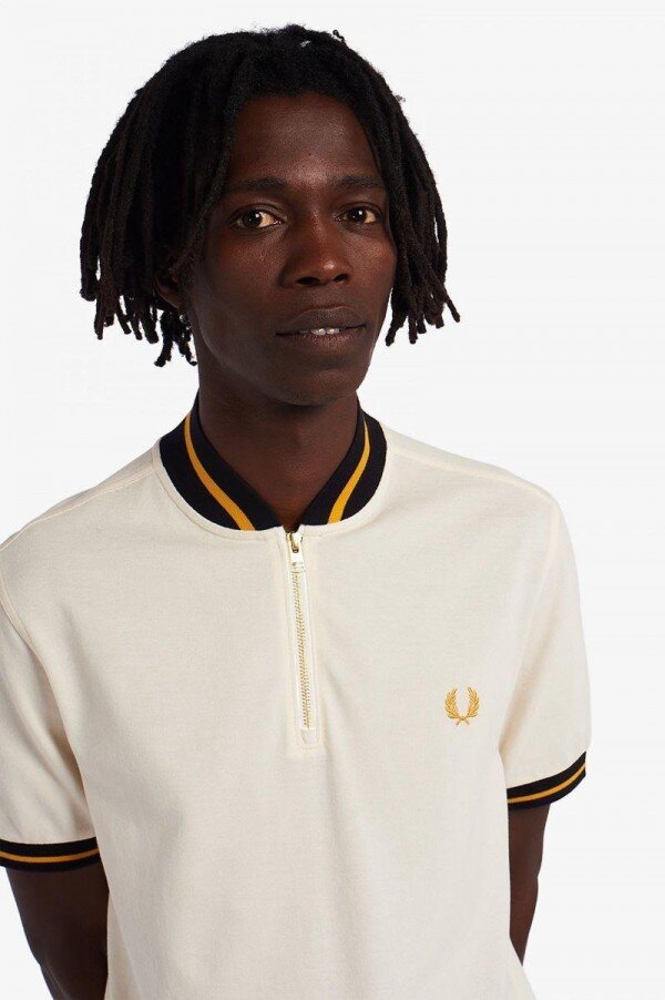 Striped Bomber Neck Polo Shirts Striped Bomber Neck Polo Shirts