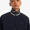 Striped Collar Track Jackets