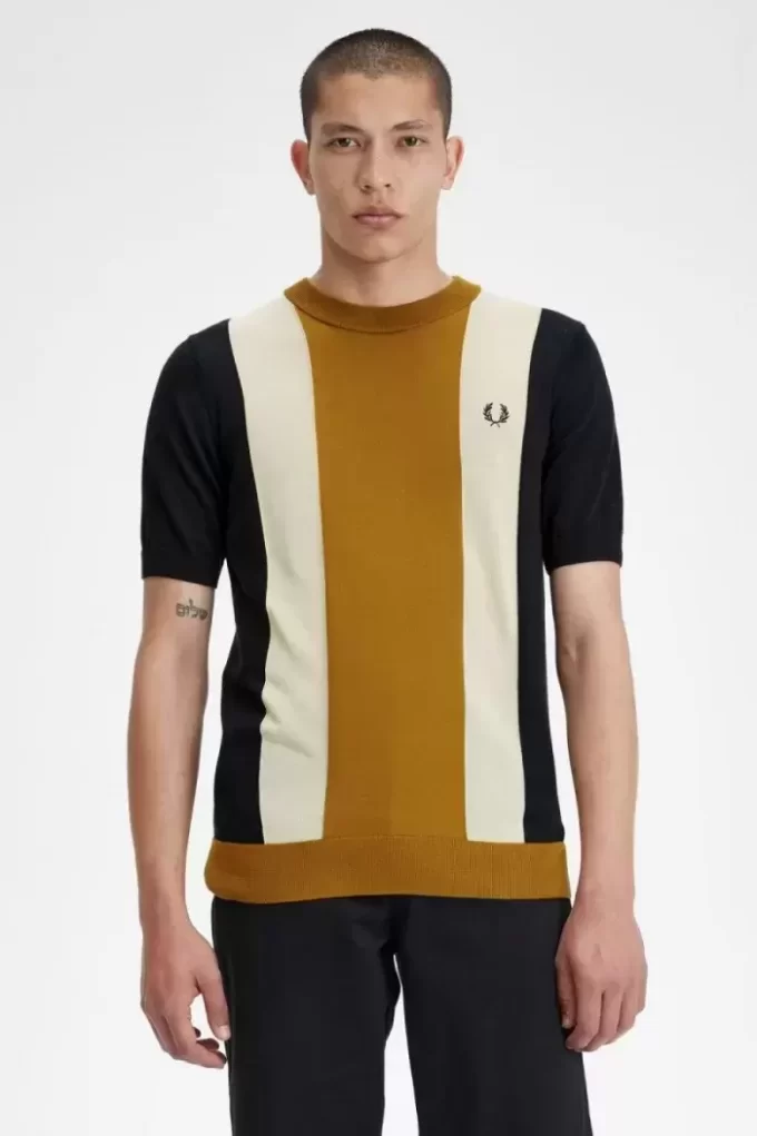 Striped Fine Knit Men’s T-Shirt Striped Fine Knit Men’s T-Shirt