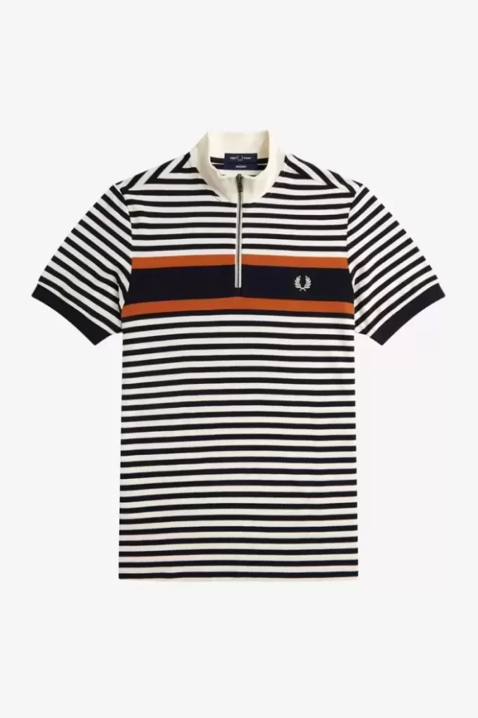Striped Funnel Neck Men’s Shirt Striped Funnel Neck Men’s Shirt