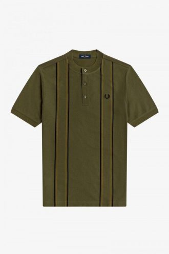 Striped Henley Polo Shirts