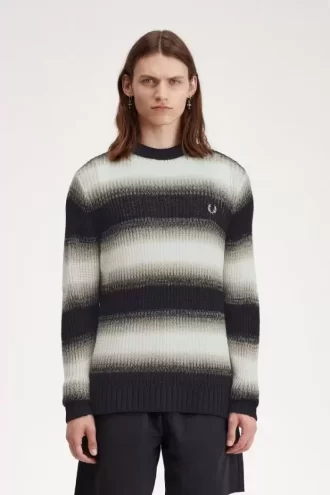 Striped Open Knit Men’s Jumper