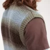 Striped Open Knit Men’s Tanks