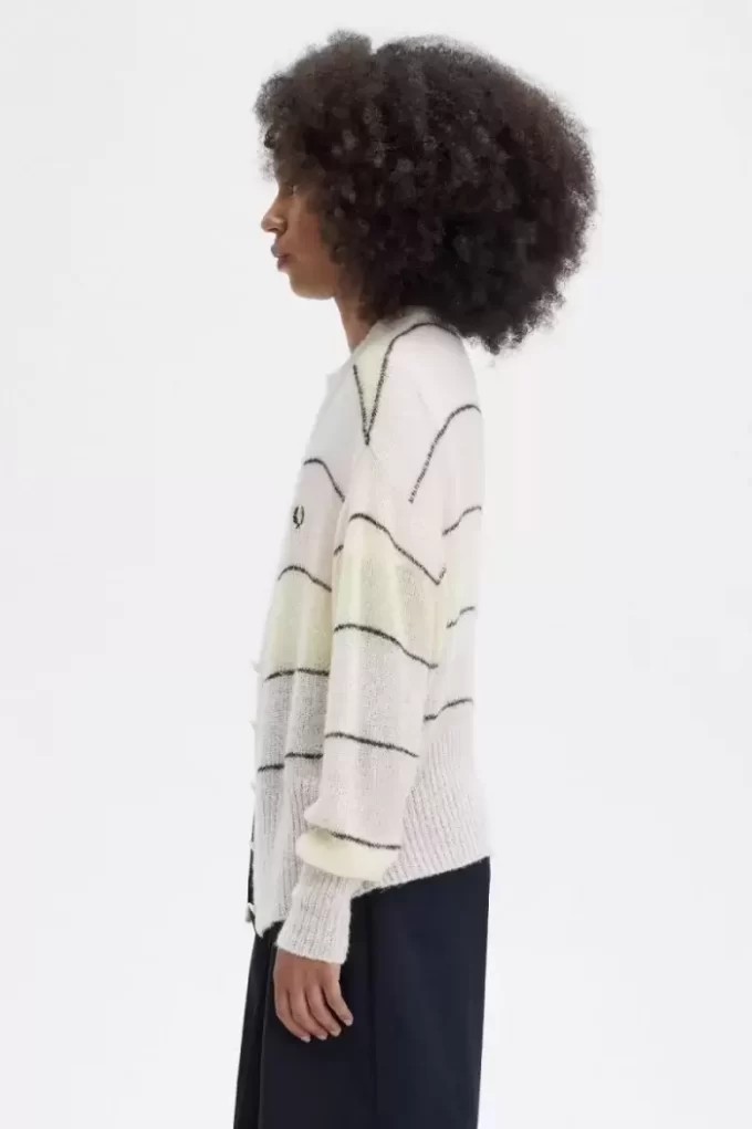 Striped Open Knit Women’s Cardigan Striped Open Knit Women’s Cardigan