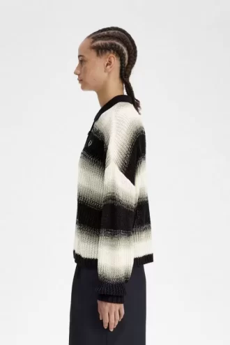 Striped Open-Knit Women’s Shirt