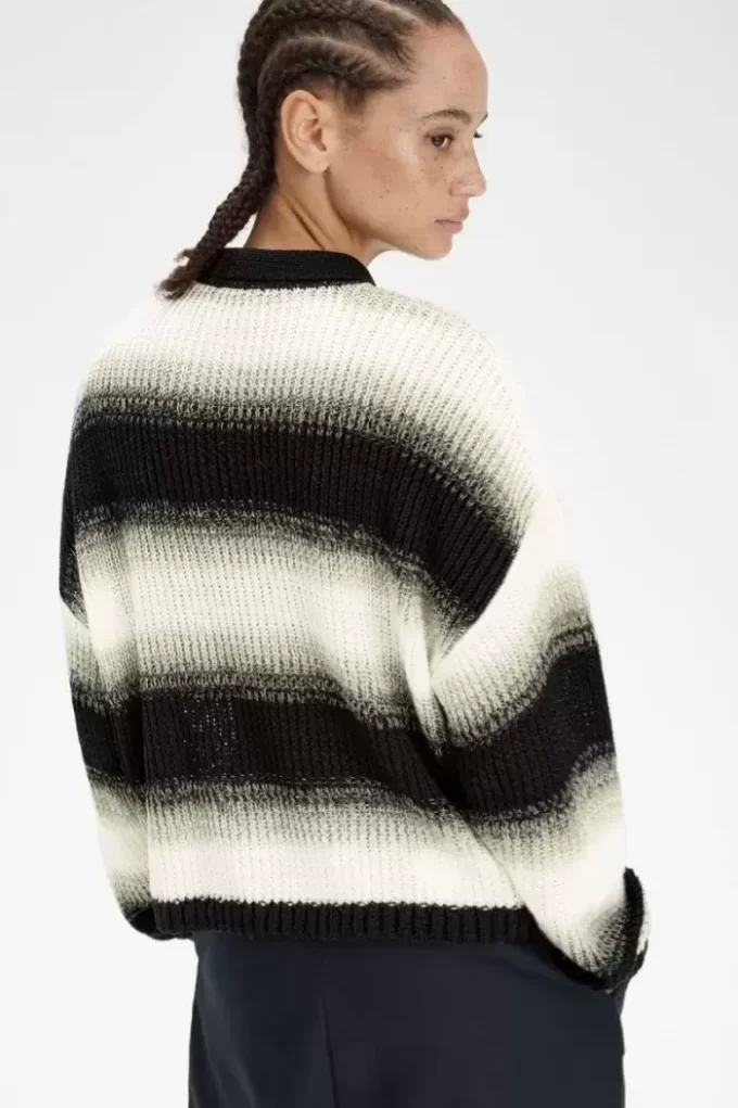 Striped Open-Knit Women’s Shirt Striped Open-Knit Women’s Shirt