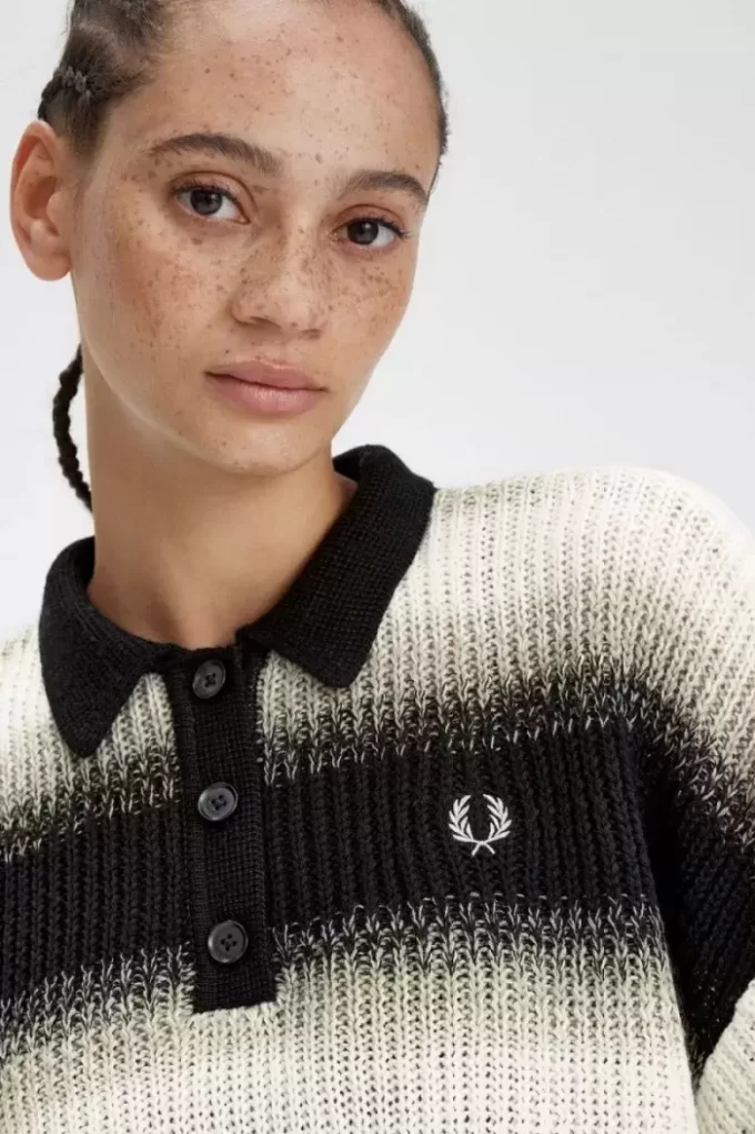 Striped Open-Knit Women’s Shirt Striped Open-Knit Women’s Shirt