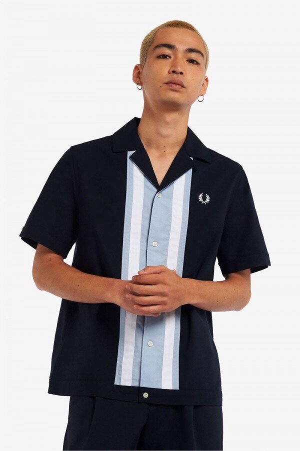 Striped Panel Bowling Shirts Striped Panel Bowling Shirts