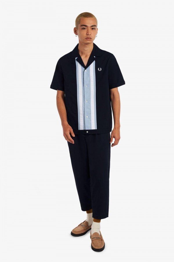 Striped Panel Bowling Shirts Striped Panel Bowling Shirts