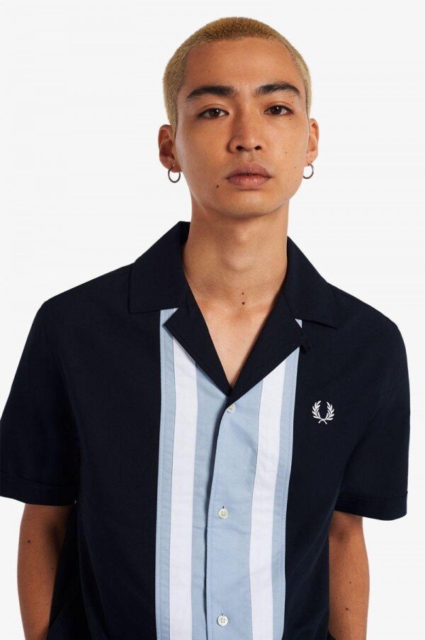 Striped Panel Bowling Shirts Striped Panel Bowling Shirts