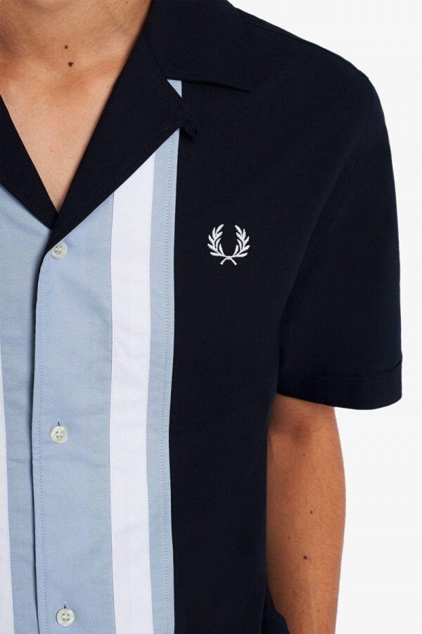 Striped Panel Bowling Shirts Striped Panel Bowling Shirts